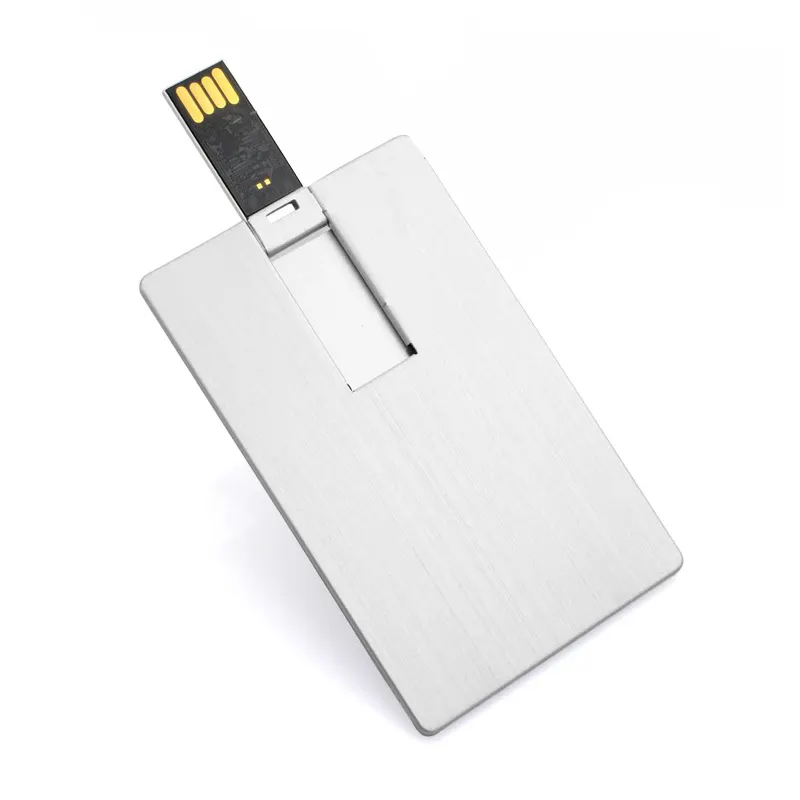 Premium Aluminium Materiaal Promotie Cadeau Op Maat Logo Afdrukken 4G 8Gb 16Gb 32Gb Metalen Zakelijke Creditcard Usb Flash Drive Stick