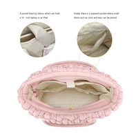 Sac de maternité imperméable froissé en forme de nuage, sac fourre-tout double épaule grande capacité en nylon pour maman et bébé