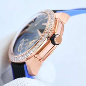 Recomendación de Lujo: Reloj de Diamantes Automático de Doble Tourbillon con Cadena de Acero. Diseño Único. Reloj Mecánico. - Product Image 3