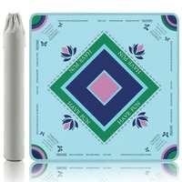 Tapis de Mahjong Classique Américain Personnalisé en Caoutchouc Naturel et Tissu Polyester, Fabriqué à la Machine, Imperméable, Emballage Floral, Écologique