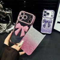 Coque de téléphone antichoc avec nœud mignon pour iPhone 17 Air 16 Plus 15 14 13 12 Pro Max 11, protection de l'appareil photo