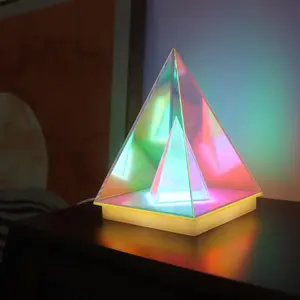 Lámpara mágica creativa colorida lámpara acrílica 3D luz nocturna cubo Luz de mesa para decoración de dormitorio