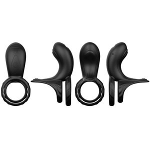 Unisex Vibratie Vertraging Ring Masturbator Zwart Afstandsbediening Slot Sperma Ring Fallus Paar Resonantie Seksproducten - Product Image 5