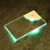 Support de carte de visite lumineux en acrylique LED rechargeable, panneau publicitaire personnalisé avec logo, éclairage pour décoration de comptoir de boutique de cadeaux