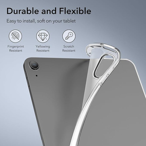 Pour <span class=keywords><strong>iPad</strong></span> <span class=keywords><strong>Air</strong></span> 11 2024 M2 pur Transparent TPU tablette couverture quatre coins antichoc étui transparent - Product Image 4