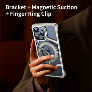New Kim Loại Không Khung Trường Hợp Điện Thoại Cho <span class=keywords><strong>Iphone</strong></span> 14 15 16 Pro Max Với Xoay Vô Hình Đứng Chống Sốc Bumper Magnetic Trường Hợp - Product Image 5