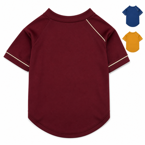 T-shirts pour chien à manches raglan et bordure piping, séchage rapide, vêtements de sport à manches courtes pour chiens de petite et moyenne taille, usage quotidien - Product Image 1