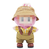 Vente en gros poupée populaire 17cm 10cm 20cm vêtements en peluche pendentif combinaison tenues accessoires vestimentaires poupées habiller salopette en jean
