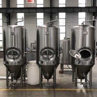 Cuve de Fermentation Conique 300L 3HL Fermenteur Isobare avec Chemise de Refroidissement pour la Production d'Alcool Matériau SUS304
