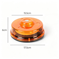 Balise LED 48W, 23 modes stroboscopiques, lumière d'avertissement, fixation magnétique, boîtier en polycarbonate, lumière clignotante ambre, alerte de sécurité pour véhicule
