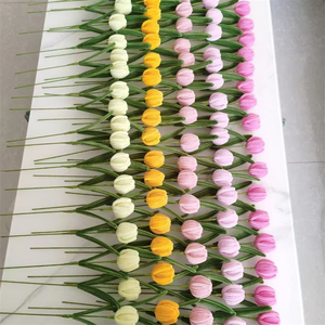 Limpiapipas al por mayor, tulipanes terminados, varillas retorcidas hechas a mano, decoración floral para el hogar, suministros para floristerías - Product Image 3