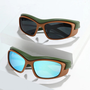 Lunettes de soleil de sport unisexes Y2K tendance 2025 avec logo personnalisé, protection UV400, style punk, pour le cyclisme et les activités de plein air - Product Image 3