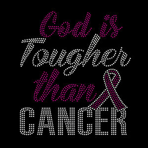 Transferencia de calor de diamantes de imitación de Dios es más resistente que el cáncer para camiseta - Product Image 1