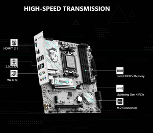 Carte mère MSI B840M GAMING PLUS WIFI6E AM5 mATX DDR5 pour processeurs AMD Ryzen séries 7000/8000/9000 - Product Image 5