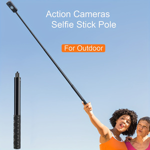 Tùy chỉnh-thực hiện 114 cm Hợp kim nhôm có thể điều chỉnh <span class=keywords><strong>Selfie</strong></span> <span class=keywords><strong>Stick</strong></span> 1/4 vít chủ đề vô hình thiết kế cho insta360 X5 X4 X3 1 RS VS hành động - Product Image 5