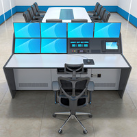 Meubles de console de commandement pour installations de simulation et de formation de style militaire