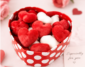 Caja de Regalo en Forma de Corazón Personalizada de Cartón con Diseño de Puntos y Lazo para Boutique - Product Image 3