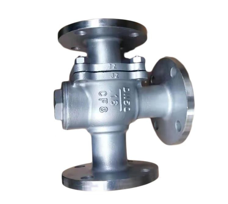 Stainless steel 304/316 three way flanged investment casting ball valve parts