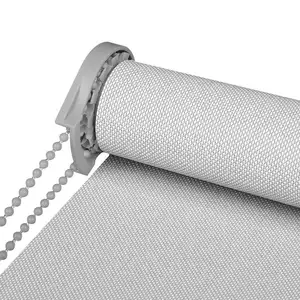 Blackout Polyester Blinds Window Shades Ball Chain Blinds Roller Fabrics Windproof Roller Blind Manual Pull