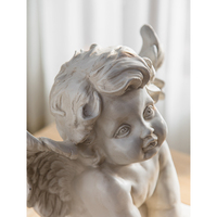Figurines de chérubins décoratifs Mgo Antique Home Table Statues d'ange blanc pur