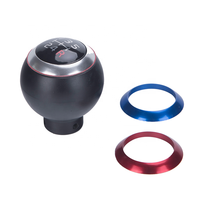 Pommeau de levier de vitesse universel pour voiture, forme ronde, avec anneau décoratif interchangeable