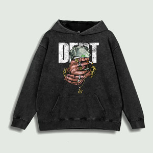 Sudadera con Capucha Debt Graphic 100% Algodón, Almacén en EE. UU., 6 Colores - Product Image 5