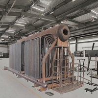 Chaudière industrielle à vapeur à double tambour à haute efficacité thermique SZS 2t/h~30t/h, à tubes d'eau, basse pression, pour l'industrie du séchage