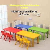 Ensemble table et chaise pour enfants de maternelle au design simple et moderne, table à jouets pour bébé, bureau d'étude en plastique pour la maison