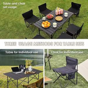 Kit de table et chaise pliantes robustes pour le camping et les pique-niques en plein air - Product Image 2
