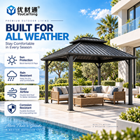 Pergola en aluminium moderne de luxe, résistante au vent, prête à l'emploi, pour l'ombrage extérieur des villas, jardins et projets de loisirs