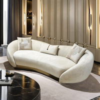 LEON HOME Luxuriöses Sofa-Set im Europäischen Stil aus Samt mit Echtleder 3-5 Jahre Garantie Wohnzimmermöbel