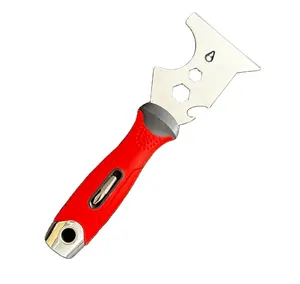 高品质多功能不锈钢油灰刀刮刀TPR手柄多用途刮刀