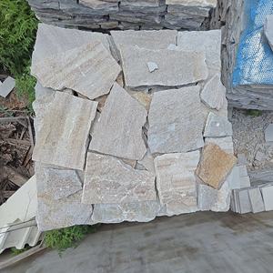 <span class=keywords><strong>Ardoise</strong></span> moderne en pierre naturelle <span class=keywords><strong>blanche</strong></span> texturée or, irrégulière, en flocons lâches, anti-acide, pour utilisation en parc - Durable et écologique - Product Image 1