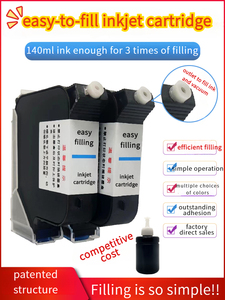EF254S <span class=keywords><strong>Cartouche</strong></span> d'<span class=keywords><strong>encre</strong></span> jet d'<span class=keywords><strong>encre</strong></span> à solvant rechargeable de remplacement <span class=keywords><strong>pour</strong></span> <span class=keywords><strong>imprimante</strong></span> portable codeur de pistolet 600DPI impression Hgt 1 "254mm - Product Image 3