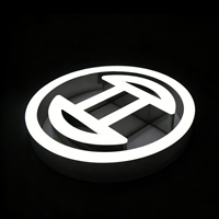 Letras Luminosas LED de Resina para Exteriores, Letras Iluminadas LED de Acero Inoxidable Cepillado, Logotipo Comercial Personalizado LED para Centros Comerciales y Talleres Automotrices