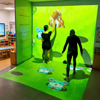 Jeu de projection interactif pour sol et mur en forme de L, pour fitness, gym, enfants et adultes.