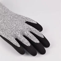 Gants de travail anti-coupure à prix d'usine, enduits de nitrile sablé, résistants aux coupures, en HPPE