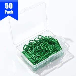 Groene Paperclip Kleine Kleur Metalen Paperclip Briefpapier Factuur Bladwijzer Bedrijf Geld Paperclip