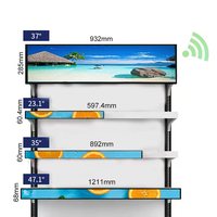 Écran d'affichage LCD ultra large étiré, écran tactile, bande de panneau de bordure de tablette de magasin de détail, écran publicitaire