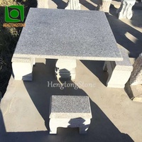 Sculpture de Table et de chaises en granit, banc en pierre de Style chinois pour la décoration de jardin