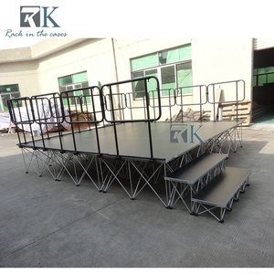 Bán tốt nhất sân khấu vuông màu đen nền tảng nhôm sân khấu với bảo vệ đường sắt Phụ kiện cho Thuê Ngoài trời - Product Image 3
