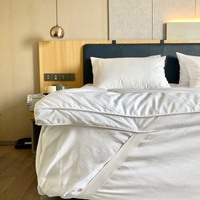 Surmatelas une pièce en microfibre Queen Size avec fonction de massage Remplissage en fibre de polyester recyclé très ferme et épais