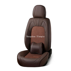 Cojín Universal de cuero Pu 5d para asiento de coche, accesorios de <span class=keywords><strong>Interior</strong></span> de coche, conjunto completo impermeable, funda de asiento de coche para cinco asientos - Product Image 5