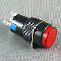 Interrupteur à bouton-poussoir auto-bloquant à un pôle AD16-111 16 mm sans voyant 1NO1NC à tête ronde, interrupteur de commande industriel certifié CE RoHS