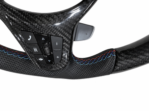 Volant en fibre de carbone avec écran LED, poignée en daim, fond plat, volant de course pour BMW M Sport <span class=keywords><strong>1</strong></span> <span class=keywords><strong>2</strong></span> 3 <span class=keywords><strong>4</strong></span> Series - Product Image 5