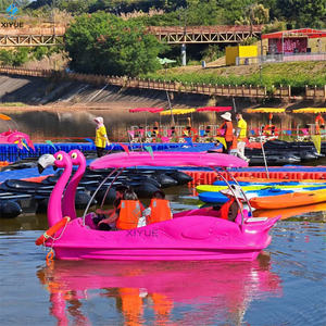 Flamingo Swan Pedal Boat Tourist Park Lake Adult Water Boat Water Play Equipment 4/6 Personas Plastic Swan Boat Pedal para Sea Lake - Product Image 1