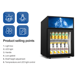 Réfrigérateur commercial personnalisé avec <span class=keywords><strong>vitrine</strong></span>, réfrigérateur à bière à porte vitrée simple et mince, refroidisseur de boissons, réfrigérateur de présentation de boissons - Product Image 3
