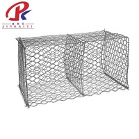 Gabionenzaun 2x1x1m, gebogen, stoßfest, langanhaltend, verzinkt, PVC-beschichtet, Gabionenkörbe, feuerverzinkte Gabionenboxen