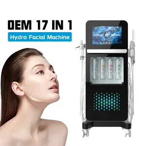 NewFace 6 7 8 9 14 17 IN 1 Hydro Beauty Facial Factory Microdermabrasion Aqua Spa Oxygen Jet Water Peel H2O2 Hidrafacial Machine