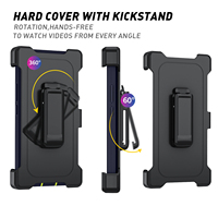 Étui robuste pour Redmi Note 15 Pro Plus Note 15 14 Note 13 Pro+ avec clip de ceinture, étui antichoc avec béquille rotative à 360 degrés